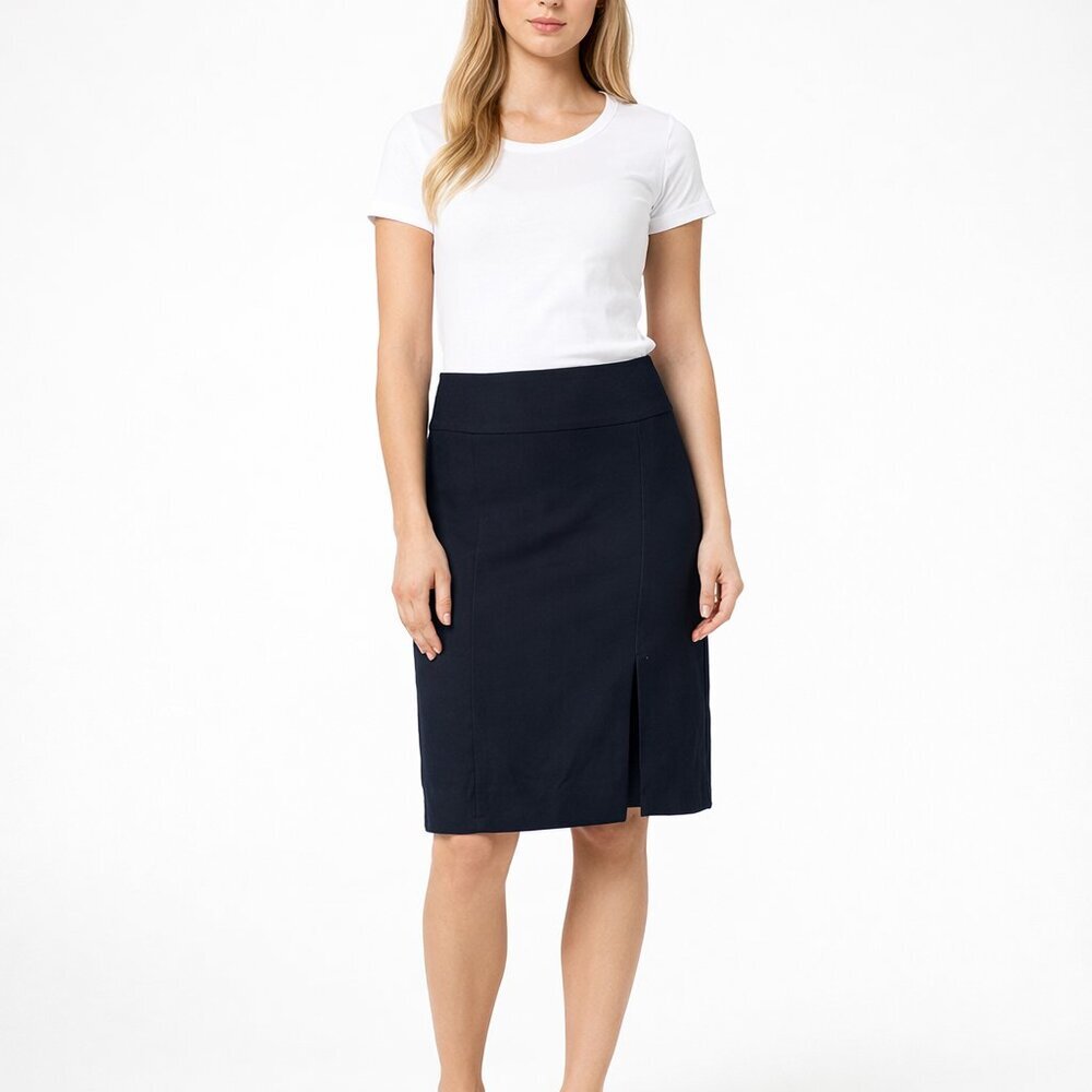 2/$30 White House Black Market Front Slit Stretch Pencil Skirt 6 #8696